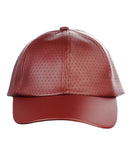 NYFASHION101 Soft PU Leather Perforated Precurved Baseball Cap