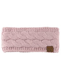 C.C Soft Stretch Winter Warm Cable Knit Fuzzy Lined Ear Warmer Headband