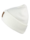 C.C Unisex Plain Cuff Skull Cap Winter Knit Beanie Hat
