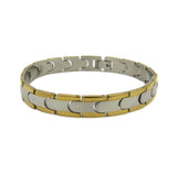 Men's Stainless Steel Link Bracelet w/ Foldover Clasp