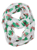 D&Y Christmas Theme Sheer Loop Infinity Scarf