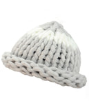 Two Tone Single Strip Handmade Big Loop Helsinski Hat Beanie