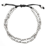 Women's 2 Row Simple Bead Macrame Bracelet