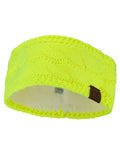 C.C Soft Stretch Winter Warm Cable Knit Fuzzy Lined Ear Warmer Headband