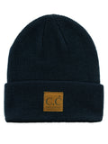 C.C Unisex Plain Cuff Skull Cap Winter Knit Beanie Hat