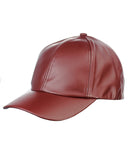 NYFASHION101 Unisex Soft PU Leather Precurved Baseball Cap