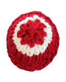 Two Tone Single Strip Handmade Big Loop Helsinski Hat Beanie