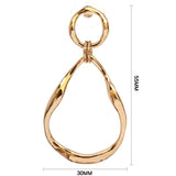 Women's Teardrop Hammered Metal Dangle Pierced Earrings