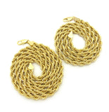 Unisex Hip Hop/Rap Style 7mm 24" & 30" Rope Chain Necklace Set in Gold-Tone