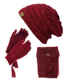 NYfashion101 Exclusive Colorful Confetti Boot Cuff, Beanie & Mitten Set