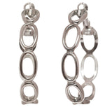 Women's Open Oval Chain Link 33m Hoop Pierced Earrings