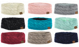 C.C Sparkly Sequin Winter Warm Cable Knit Fuzzy Lined Ear Warmer Headband
