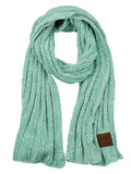 C.C Women's Ultra Soft Chenille Ribbed Thick Warm Knit Shawl Wrap Scarf