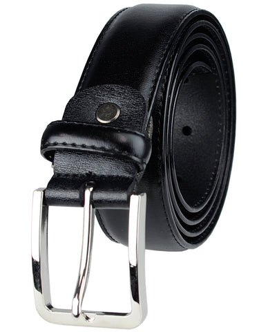 Eurosport Men's Polished Bonded Leather Cut-To-Fit Belt with Metal Square Buckle, GL087