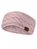 C.C Soft Stretch Winter Warm Cable Knit Fuzzy Lined Ear Warmer Headband