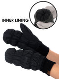 C.C Unisex Light Warm Soft Quilted Elastic Insulated Puffer Mittens