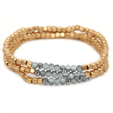 Women's 3 Piece Simple Bead Stretch Bracelet