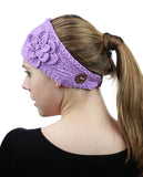 NYFASHION101 Hand Knitted Button Closure Winter Headband Headwrap