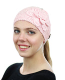 NYFASHION101 Hand Knitted Button Closure Winter Headband Headwrap