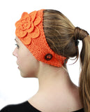 NYFASHION101 Hand Knitted Button Closure Winter Headband Headwrap