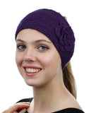 NYFASHION101 Hand Knitted Button Closure Winter Headband Headwrap