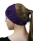 NYFASHION101 Hand Knitted Button Closure Winter Headband Headwrap