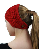 NYFASHION101 Hand Knitted Button Closure Winter Headband Headwrap