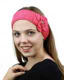 NYFASHION101 Hand Knitted Button Closure Winter Headband Headwrap