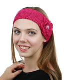 NYFASHION101 Hand Knitted Button Closure Winter Headband Headwrap