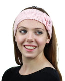 NYFASHION101 Hand Knitted Button Closure Winter Headband Headwrap
