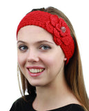 NYFASHION101 Hand Knitted Button Closure Winter Headband Headwrap