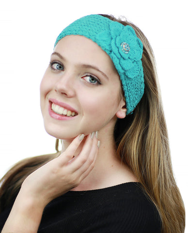 NYFASHION101 Hand Knitted Button Closure Winter Headband Headwrap