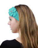 NYFASHION101 Hand Knitted Button Closure Winter Headband Headwrap