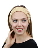 NYFASHION101 Hand Knitted Button Closure Winter Headband Headwrap