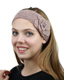 NYFASHION101 Hand Knitted Button Closure Winter Headband Headwrap