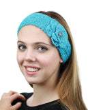 NYFASHION101 Hand Knitted Button Closure Winter Headband Headwrap