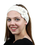 NYFASHION101 Hand Knitted Button Closure Winter Headband Headwrap