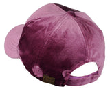 C.C Unisex Soft Velvet Crushable Blank Adjustable Baseball Cap Hat