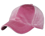 C.C Unisex Soft Velvet Crushable Blank Adjustable Baseball Cap Hat