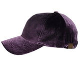C.C Unisex Soft Velvet Crushable Blank Adjustable Baseball Cap Hat