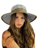 NYFASHION101 Multicolor Weaved Band and Trim Wide Brim Panama Hat