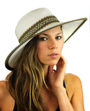 NYFASHION101 Multicolor Weaved Band and Trim Wide Brim Panama Hat