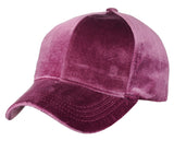 C.C Ponycap Messy High Bun Ponytail Soft Velvet Adjustable Baseball Cap Hat