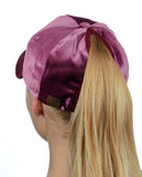 C.C Ponycap Messy High Bun Ponytail Soft Velvet Adjustable Baseball Cap Hat