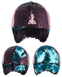C.C Ponycap Messy Bun Ponytail Reversible Magic Sequin Adjustable Baseball Cap