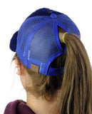 C.C Ponycap Messy Bun Ponytail Reversible Magic Sequin Adjustable Baseball Cap