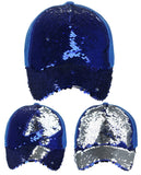 C.C Ponycap Messy Bun Ponytail Reversible Magic Sequin Adjustable Baseball Cap