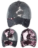 C.C Ponycap Messy Bun Ponytail Reversible Magic Sequin Adjustable Baseball Cap