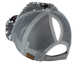 C.C Ponycap Messy Bun Ponytail Reversible Magic Sequin Adjustable Baseball Cap