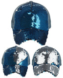 C.C Ponycap Messy Bun Ponytail Reversible Magic Sequin Adjustable Baseball Cap